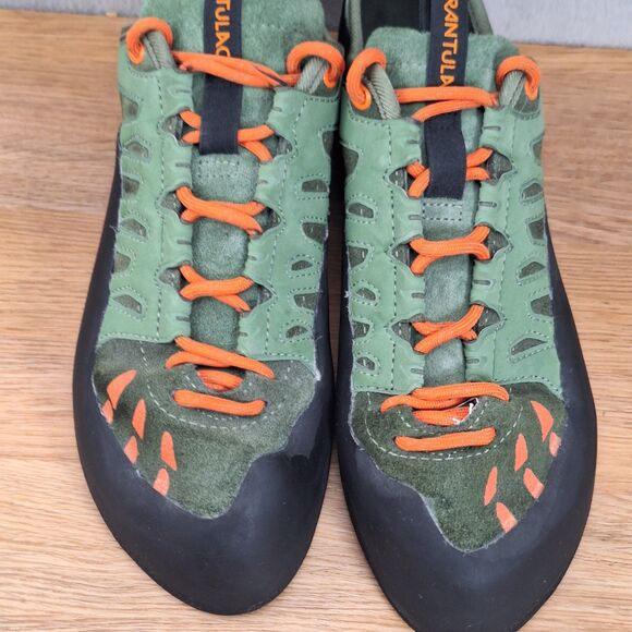 La Sportiva Tarantulace Rock Climbing Shoes Mens Size EU 41 US 8.5 Green Suede